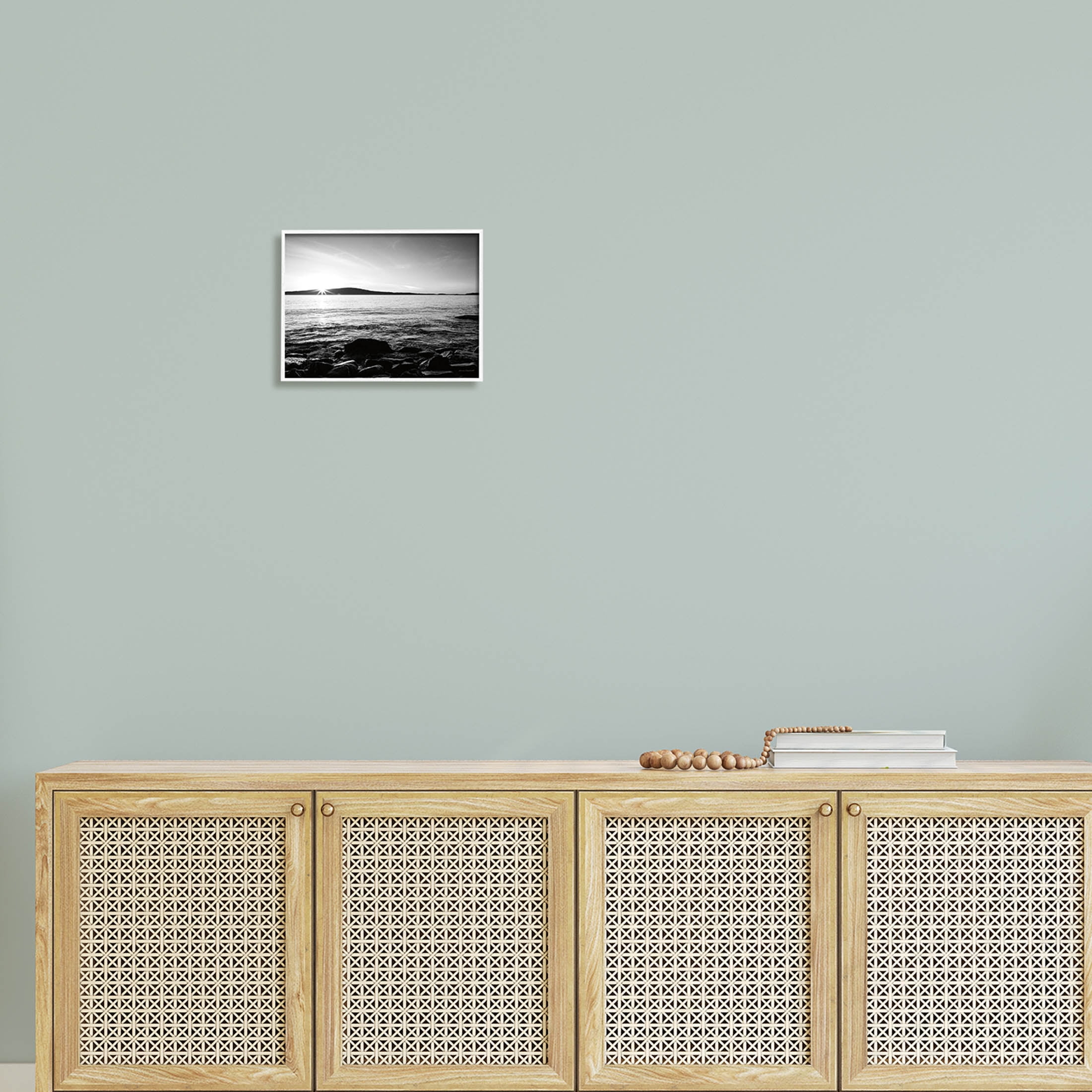 Stupell Industries Frenchman Bay Nautical Seascape Photograph White Framed Art Print Wall Art, Design by Laura Marshall