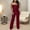 Red, variant on Solid Color Sleeveless Sparkly Slim Fit Fashion Jumpsuit For Women Womens Rompers Pants off Shoulder Outfits for Women Mesh Jumpsuit Denim Romper for Women Womens Rompers And Jumpsuits Dressy plus