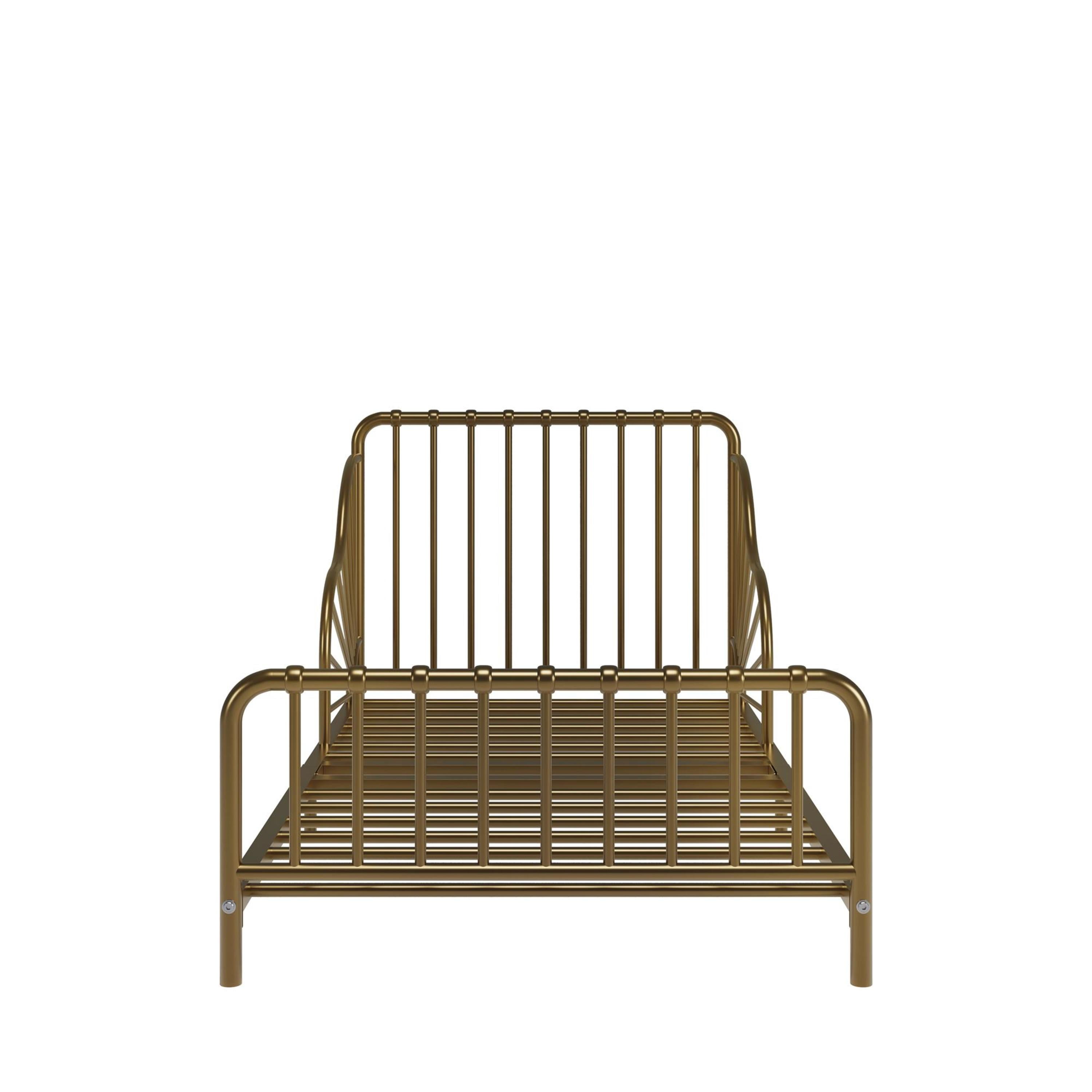 Little Seeds Quinn Whimsical Metal Toddler Bed, Gold