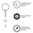 thumbnail image 7 of Split Key Ring with Chain and Open Jump Ring 1 Inch Key Chain Nickel Plated Silver 120pcs Bulk for Crafts, 7 of 7