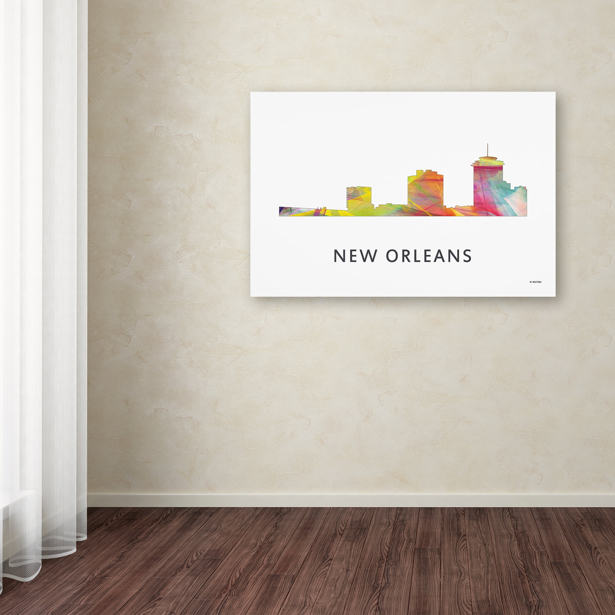 Trademark Fine Art 'New Orleans Louisiana Skyline WB-1' Canvas Art by Marlene Watson