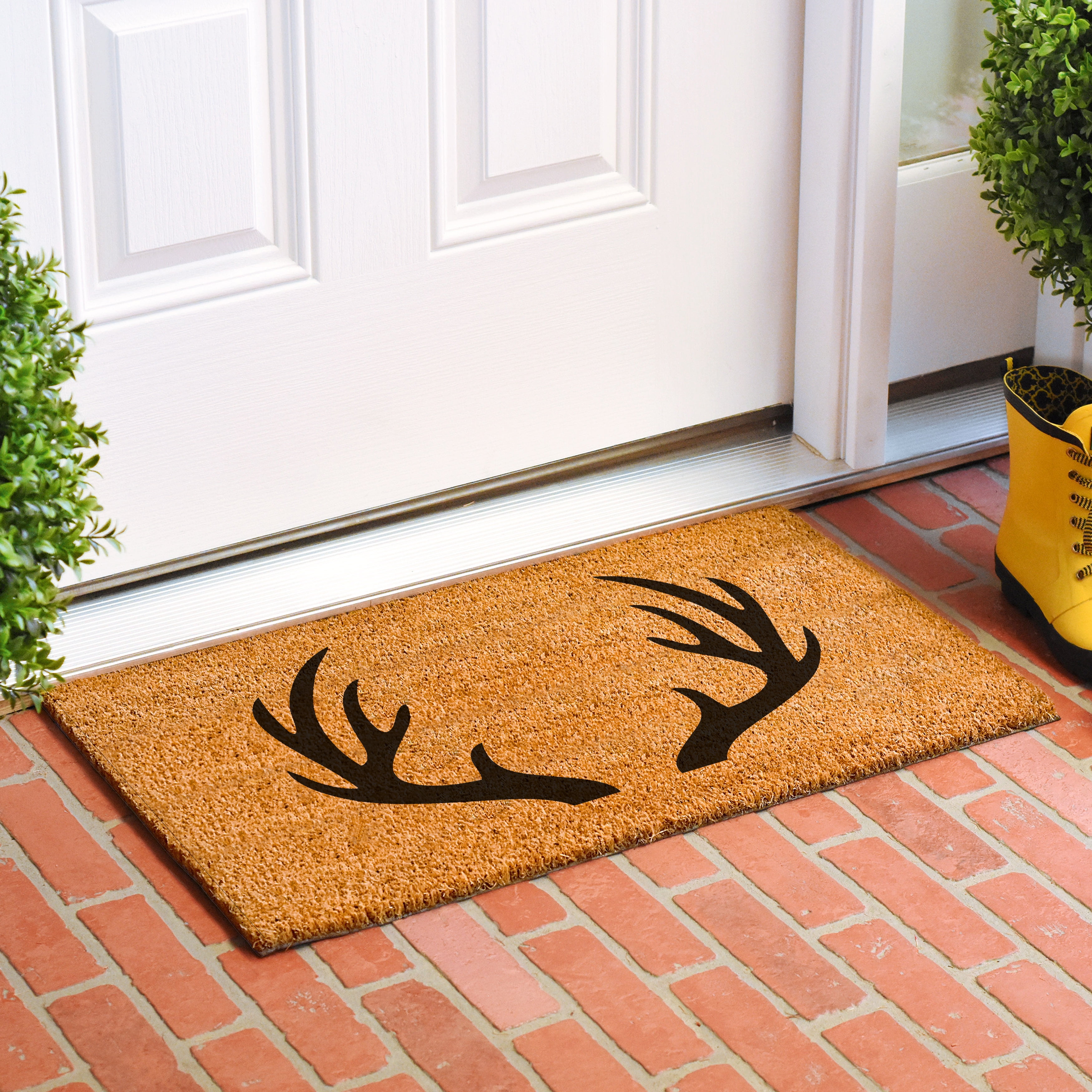 Antler Monogram Doormat, 17" x 29" (Letter NP)