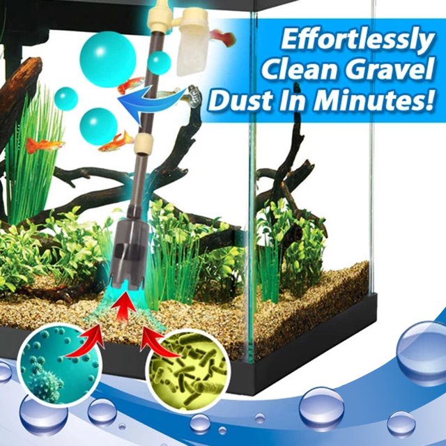 Limpiador Automático de Grava onlyliua para Acuarios Liquiclean Cambiador de Agua