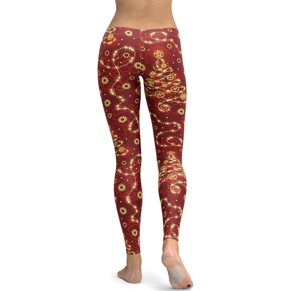 Steampunk Christmas Leggings Size: XS for Women | FIERCEPULSE