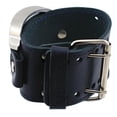 thumbnail image 2 of LBB011K Men's Teardrop Black Dial Black Wide Leather Cuff Band Watch, 2 of 2