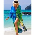 thumbnail image 2 of EDOLYNSA Cover-ups For Swimwear Women Kimono Long-Sleeve Onesies Beach Dresses For Wedding Guest, 2 of 7