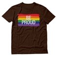 thumbnail image 1 of Tstars Men's LGBT Clothing Be Proud Gay Lesbian Rights Support Pride Parade Rainbow Flag Gay Gifts for Husband Gay Shirt for Him Shirts for Men T-Shirt, 1 of 8