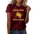 thumbnail image 2 of Tops de Cuello Alto para las Mujeres Amante Impreso Manga Corta Cuello Redondo Casual Camiseta Estiramiento Suave, Tops de Cuello Redondo para las Mujeres, 2 of 5