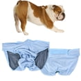 thumbnail image 2 of Pantalones menstruales para mascotas, mezcla de algodón, pantalones cortos sanitarios para mascotas, color azul, bonitos pantalones sanitarios, rendimiento inigualable, 2 of 9