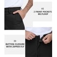 thumbnail image 6 of Lavenicole Men's Golf Work Pants 30" 32" Classic Fit Stretch Flat Front Casual Dress Pants with Pockets Black, 6 of 6