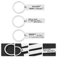thumbnail image 2 of 3pcs Stainless Key Ring Key Decors Father's Day Key Ring for Father Festival Family, 2 of 6
