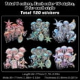 thumbnail image 2 of 120 pegatinas transparentes de medusas de 6 estilos, pegatinas para álbumes de recortes de vida oceánica, pegatinas coloridas transparentes de animales marinos de verano para mascotas, 2 of 6