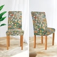 thumbnail image 3 of Yayeee 2 Pack Dining Chair Covers Stretch Parson Chairs Slipcovers Seat Protector, Beige Floral Garden, 3 of 6