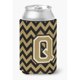 thumbnail image 1 of "Treasures CJ1050-QCC Letter Q Chevron Black and Gold Can or Bottle Hugger, Multicolor" Caroline's Treasures CJ1050-QCC, 1 of 1
