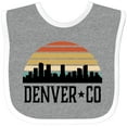 thumbnail image 3 of Inktastic Denver Colorado Skyline Vintage Boys or Girls Baby Bib, 3 of 4