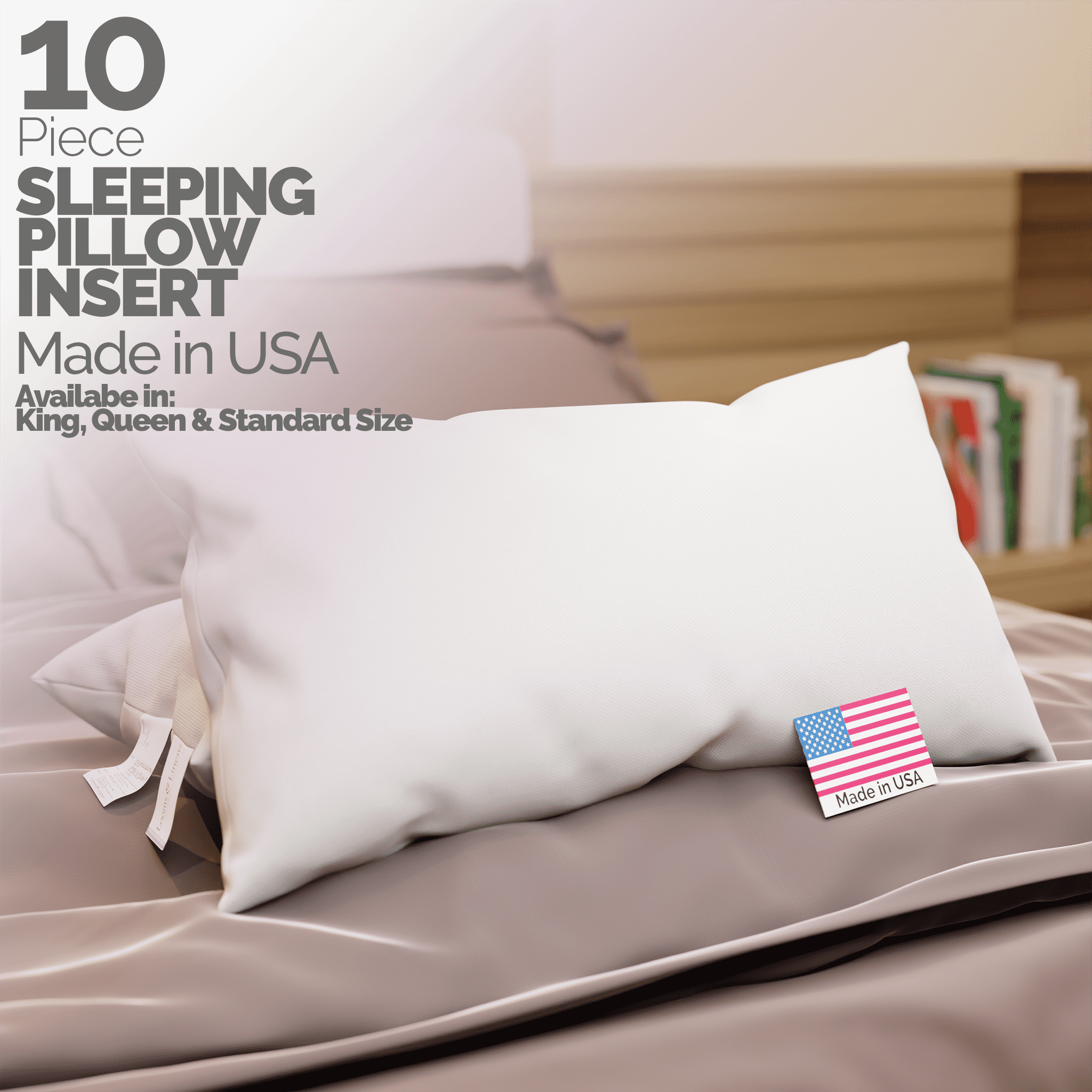 Looms & Linens Hotel Luxury Sleeping Pillows 20x26 10Pack Standard