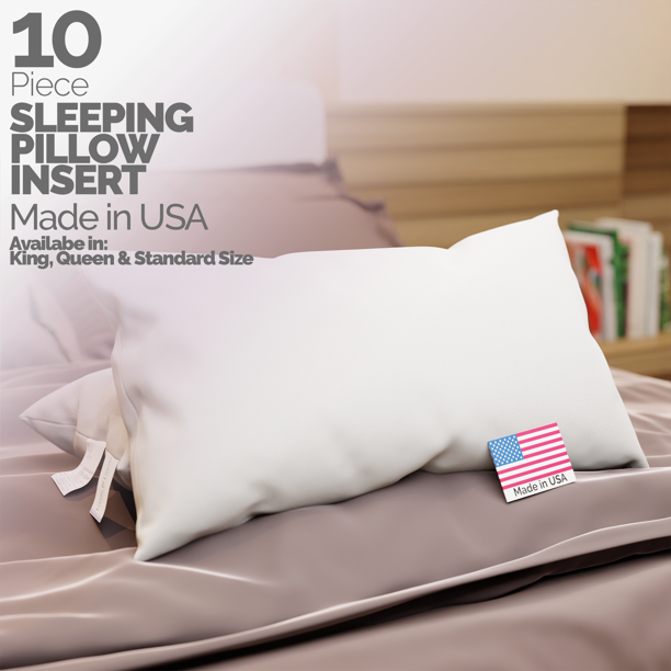 Looms & Linens Hotel Luxury Sleeping Pillows 20x26 10Pack Standard