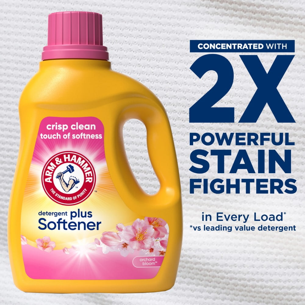 ARM & HAMMER Plus Fabric Softener Orchard Bloom Liquid Laundry Detergent 45.5 fl oz - 2 count