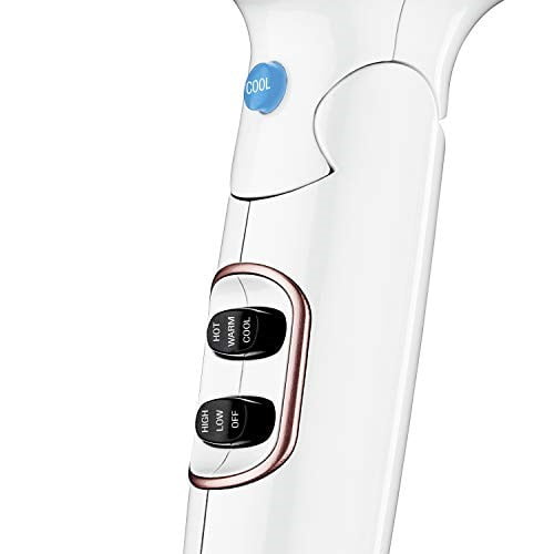 Conair 1875 Watt Worldwide Travel Hair Dryer with Smart Voltage Technology and Folding Handle