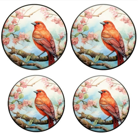 

Bahomeck Gas Stove Burner Cover Set Of 4 Red Bird Perched On A Cherry Blossom Tree Branch Metal Electric Stove Burner Covers Protecting Gas Stoves Kitchen Decor，8 Inch And 10 Inch