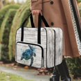 thumbnail image 3 of ZIATUBLE Hibiscus Turtle Sewing Machine Storage Bag Wooden Sewing Machine Tote Pattern Stain Resistant Carrying Travel Storage Compatible with Most Standard Sewing Machines, 3 of 7