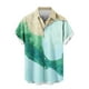 thumbnail image 4 of Mens Casual Manga Corta Botón Abajo Camisas Turndown Cuello Blusa de Impresión, Poliéster Ligero Top de la Moda para el Verano Al Aire Libre Y el Uso Diario, 4 of 6