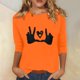 thumbnail image 1 of Honeeladyy - Blusas de manga 3/4 para mujer, blusas modernas con estampado de cielo, blusas casuales holgadas de verano, camisetas de cuello redondo, blusas tipo túnica, prendas de vestir exteriores, 1 of 5