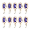 thumbnail image 2 of 10 broches de diamantes de imitación, corona de seis pétalos, broche de perlas de ópalo, alfileres para ropa, zapatos, bolsos, accesorios para el cabello, decoración, 2,3x4,5 cm, perla de ópalo azul, 2 of 5