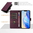 thumbnail image 4 of for Google Pixel 7 Pro Case Wallet with RFID Blocking Card Holder, Shoulder Strap & Wrist Strap, Smile Pattern PU Leather Magnetic Clasp Flip Purse Case for Google Pixel 7 Pro, Darkpurple, 4 of 14