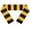 Black/ Gold, variant on Unisex Knit Winter Rugby Striped Scarf Black and Gold 1 Pack