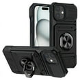 thumbnail image 2 of Heavy Duty Shockproof 16 Pro Max 15 Pro Max 14 Pro Max Hard Phone Case with Metal Holder and Card Slot, 2 of 9