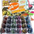 thumbnail image 1 of 60 piezas de juguetes de huevos de dinosaurio que crecen en agua, 1 of 5