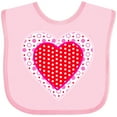 thumbnail image 3 of Inktastic Valentine Red Heart with Dots Boys or Girls Baby Bib, 3 of 4