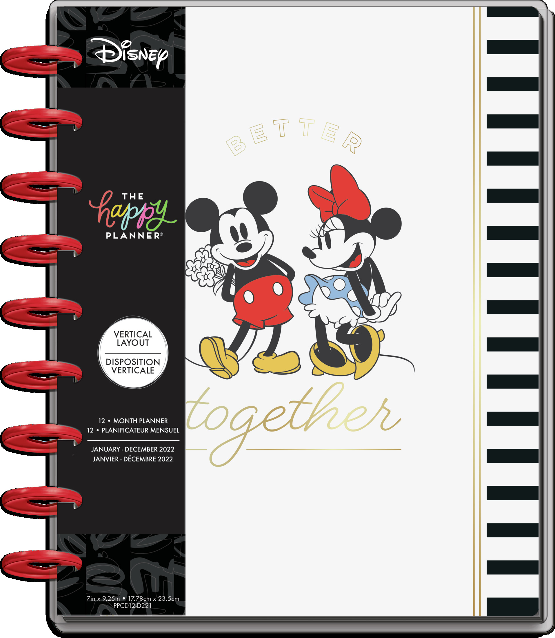 The Happy Planner, Disney, Mickey Mouse & Minnie Mouse Better Together Classic 12 Month Planner - image 5 of 11