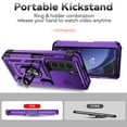 thumbnail image 4 of for Samsung Galaxy Z Fold 6 Rugged Phone Case with Sliding Camera Cover, Kickstand TPU Bumper Drop Proof Durable Military Grade Protective Case for Samsung Galaxy Z Fold 6, Purple, 4 of 11