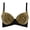 Gold-S, variant on Eye Catching Metallic Rivet Studded Underwire Punk Rave Party Bra Strappy Bra Suitable for Various Occasion