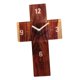 thumbnail image 2 of Reloj de pared, reloj silencioso, reloj decorativo moderno con forma de cruz pequeña, decoración del hogar, marrón, 2 of 9