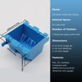 thumbnail image 4 of Caja de conexiones XGGYA de 2 elementos Old Work de plástico azul con certificación ETL, 4 of 6