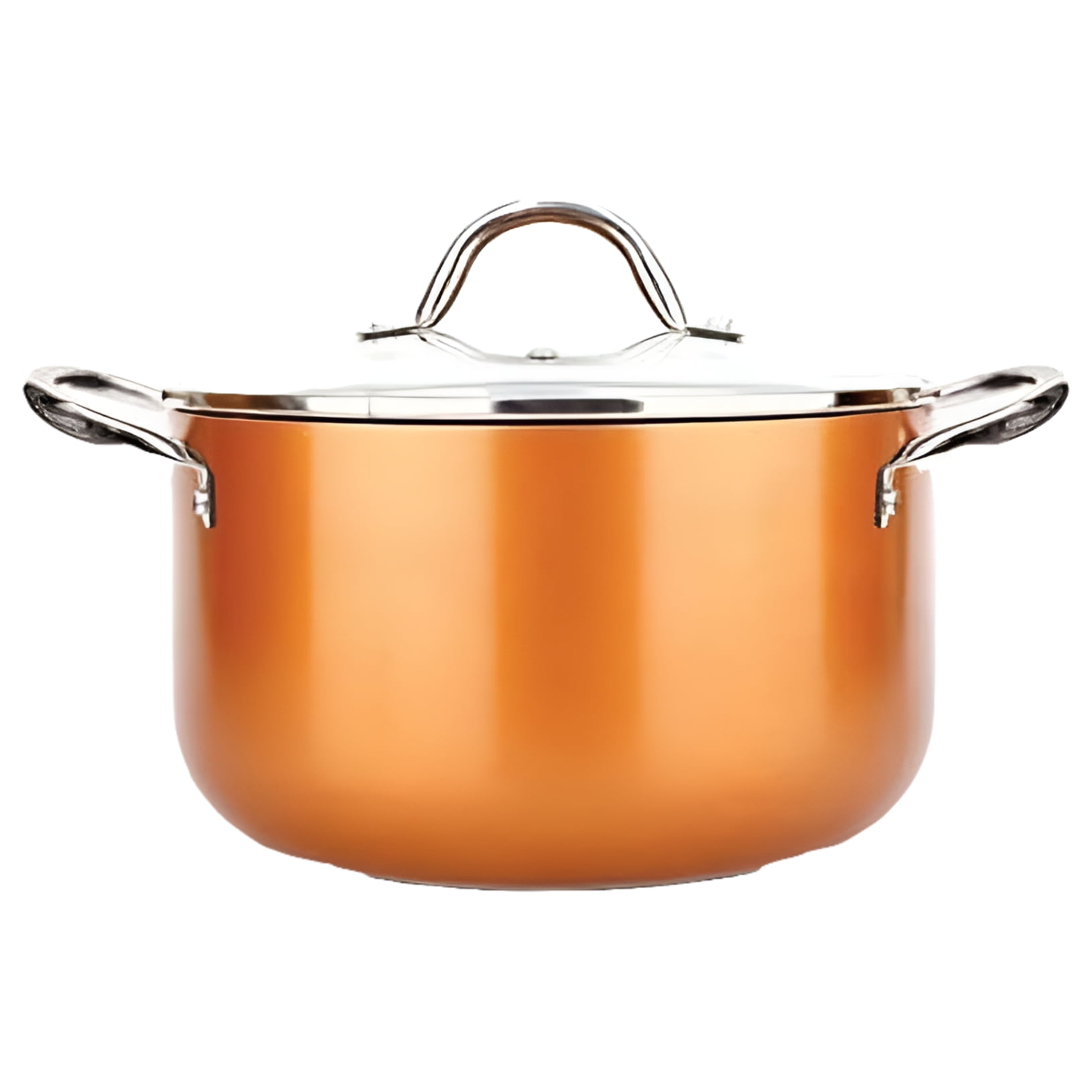 Copper Pan 10-Piece Luxury Induction Cookware Set Non-Stick, 21.5 x 11.5 x 11 inches Light color