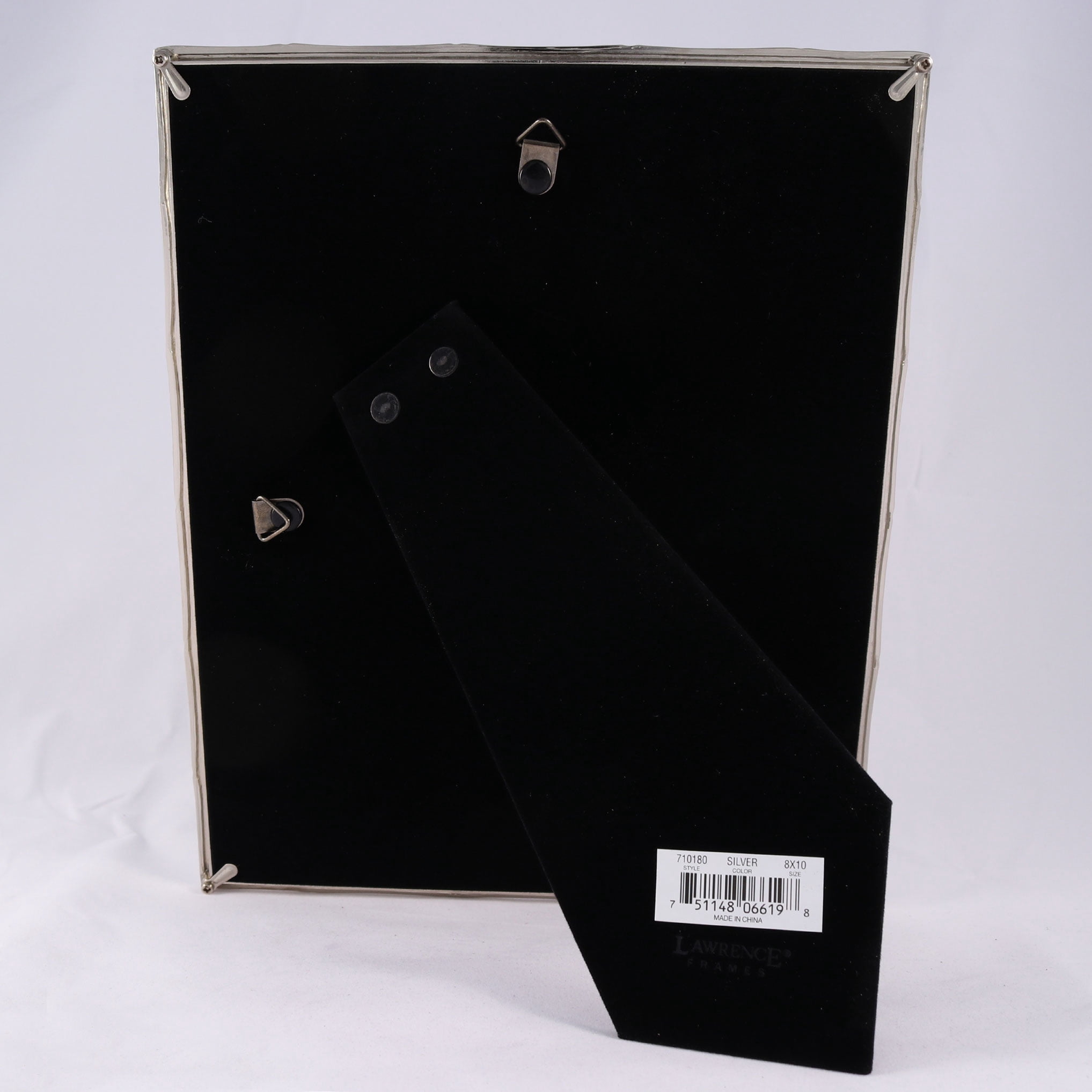Lawrence Frames 710180 Silver Metal Bamboo 8x10 Matted for 5x7 Picture Frame