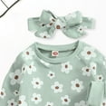 thumbnail image 4 of Caqnni Baby Girl Christmas Pants Outfits Long Shirts Sweatshirt Pants Xmas Fall Christmas Clothes Set Toddler Gift 3 6 12 18 24 Months 2T 3T Outfits,6-12 Months, 4 of 5