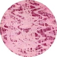 thumbnail image 1 of Ahgly Company Indoor Round Abstract Pink Abstract Area Rugs, 7' Round, 1 of 6