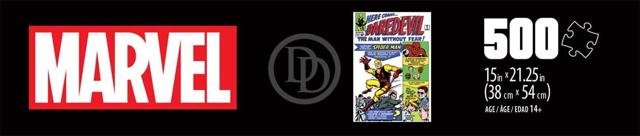 Buffalo Games Marvel - Here Comes Daredevil 500-Piece Interlocking Jigsaw Puzzle for Adults Ages 14-99 Years