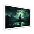 thumbnail image 2 of Designart "Emerald Glow Tree in Northern Lights II" Landscapes Framed Wall Art Decor - Country Green Tree Bedroom Framed Canvas Wall Art, 2 of 6