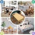thumbnail image 5 of Orange Daisy Flower Floral Pattern Rectangle Tablecloth 60"x120",Waterproof Polyester Rectangle Table Cloth, Wipeable Spillproof Polyester Tablecloth for Dining, Camping, Indoor and Outdoor, 5 of 6
