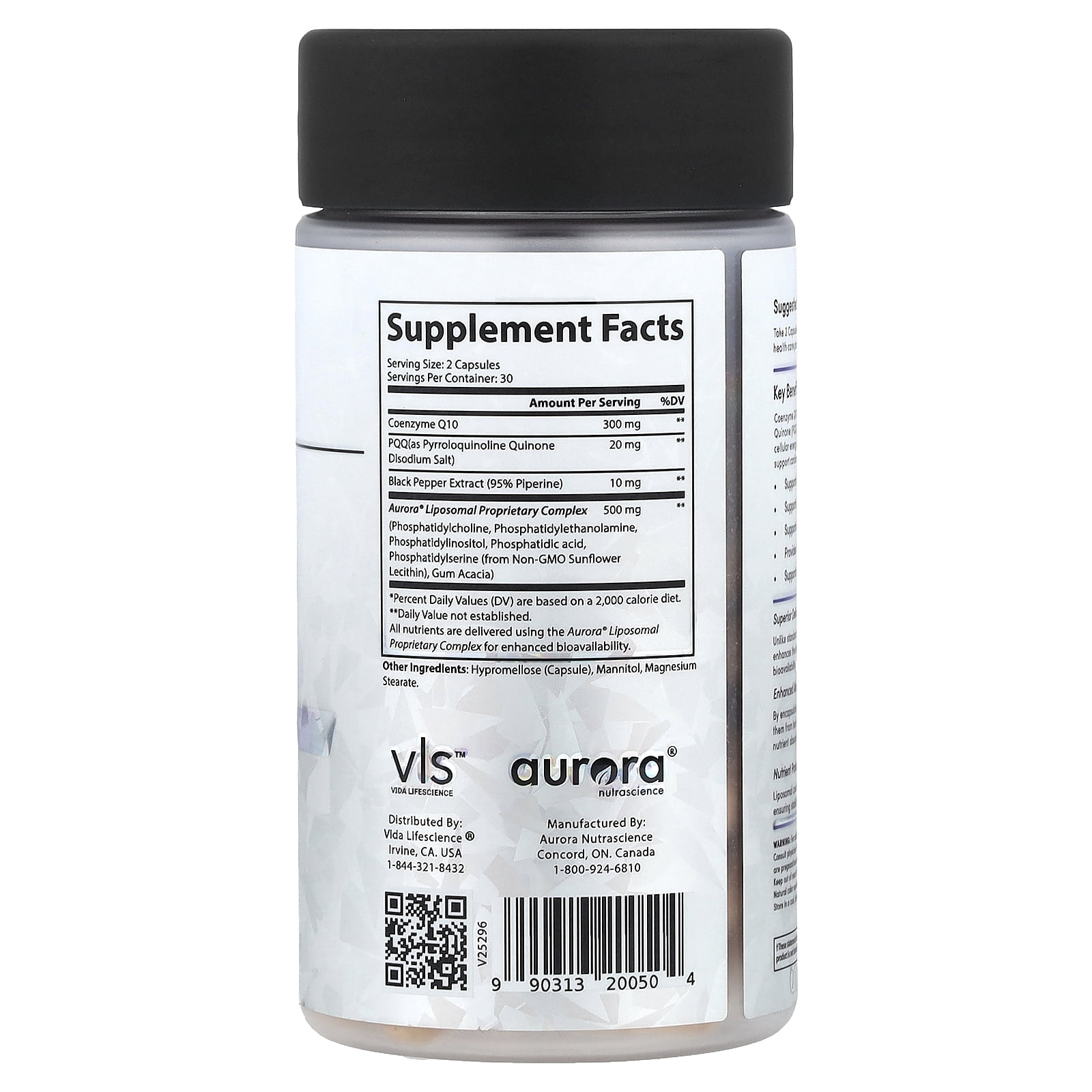 Aurora Nutrascience CoQ10 / PQQ, 60 Capsules