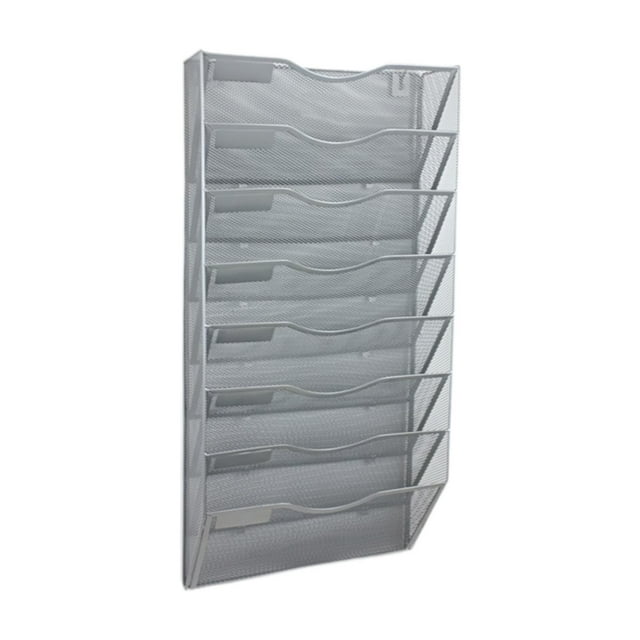 Colaxi 8 Pockets Wall File Holder Organizer Wall Hanging Fashion Space Saving Clipboard Storage Shelf Magazine Rack for files Papers