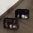 thumbnail image 3 of Vintage PU Ita Bag for Women, Clear Display Window, Adjustable Strap, Magnetic Snap Closure & Large Capacity, Shoulder Handheld Crossbody Commuter Bag (13.4" x 7.9" x 3.9", ~1.76 lb), 3 of 11