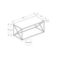 thumbnail image 3 of Monarch Specialties Coffee Table, Accent, Cocktail, Rectangular, Living Room, 40"L, White Laminate, 3 of 5