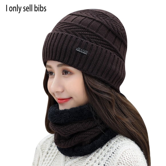 Bavoir Tricoté Épais en Peluche d'Hiver, Mode, Chaud, Respirant, Coupe-Vent, Randonnée, Ski, Vélo, Cadeau